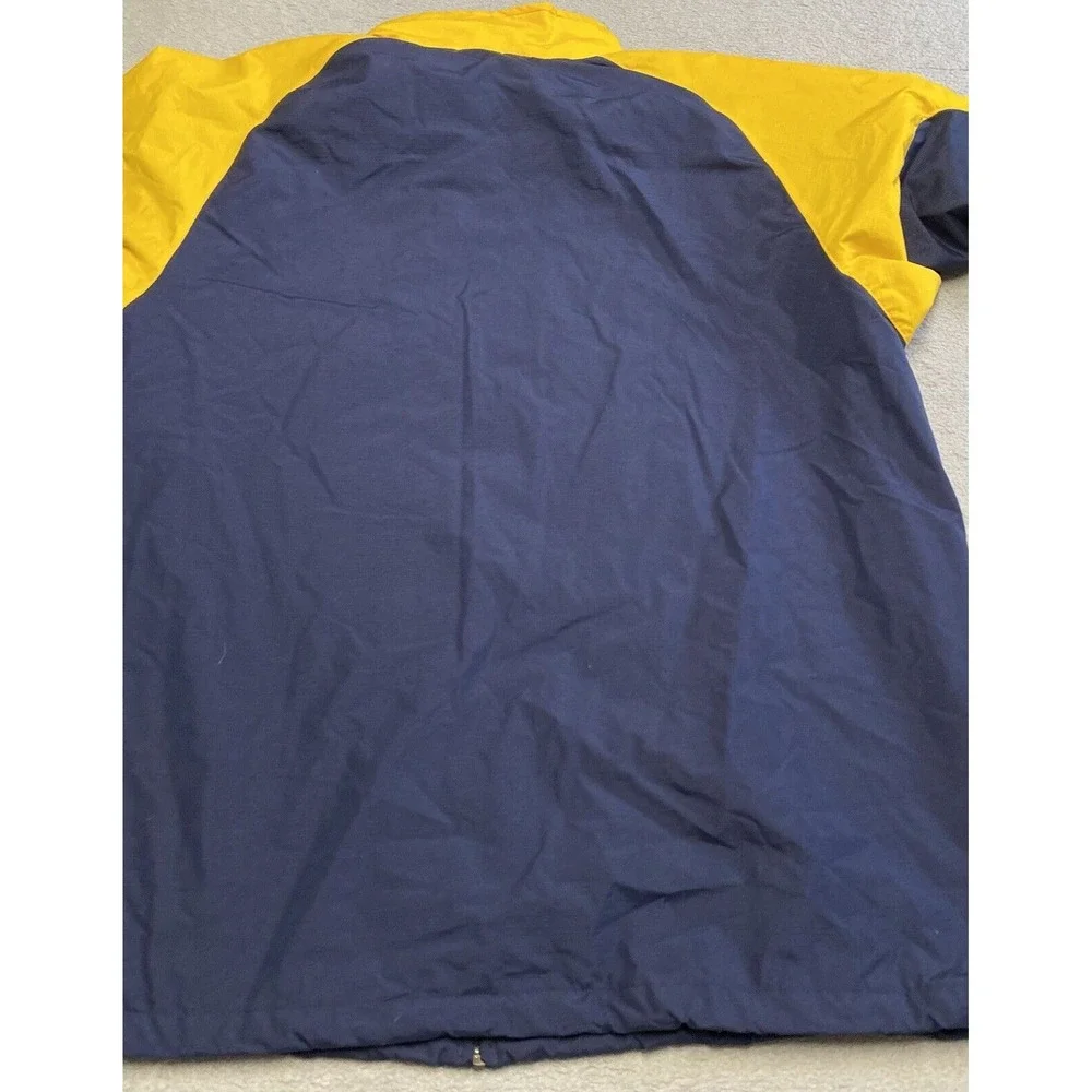 Vintage Nike Jacket Mens XXL Blue Yellow‎ Nylon Windbreaker Lined Michigan